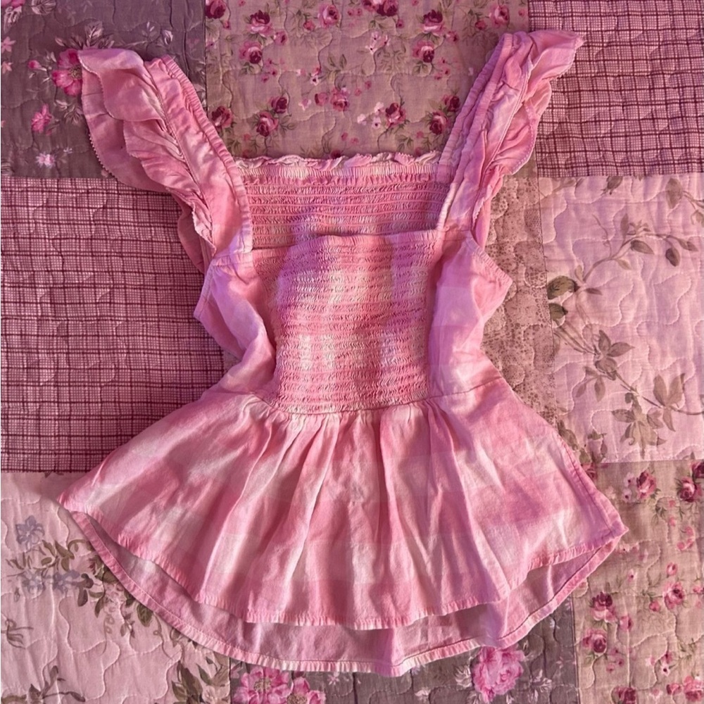 Coquette Gingham Pink Blouse
